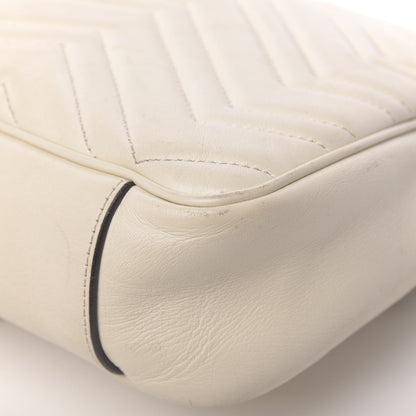 Gucci Calfskin Matelasse Medium GG Marmont Shoulder Bag White 15 of 23