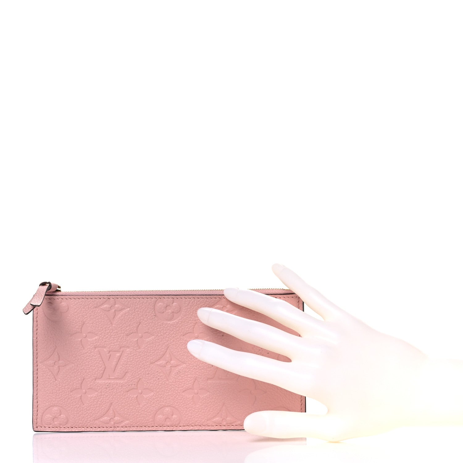 Louis Vuitton Empreinte Felicie Chain Wallet Zippered Insert Rose Poudre 2 of 9