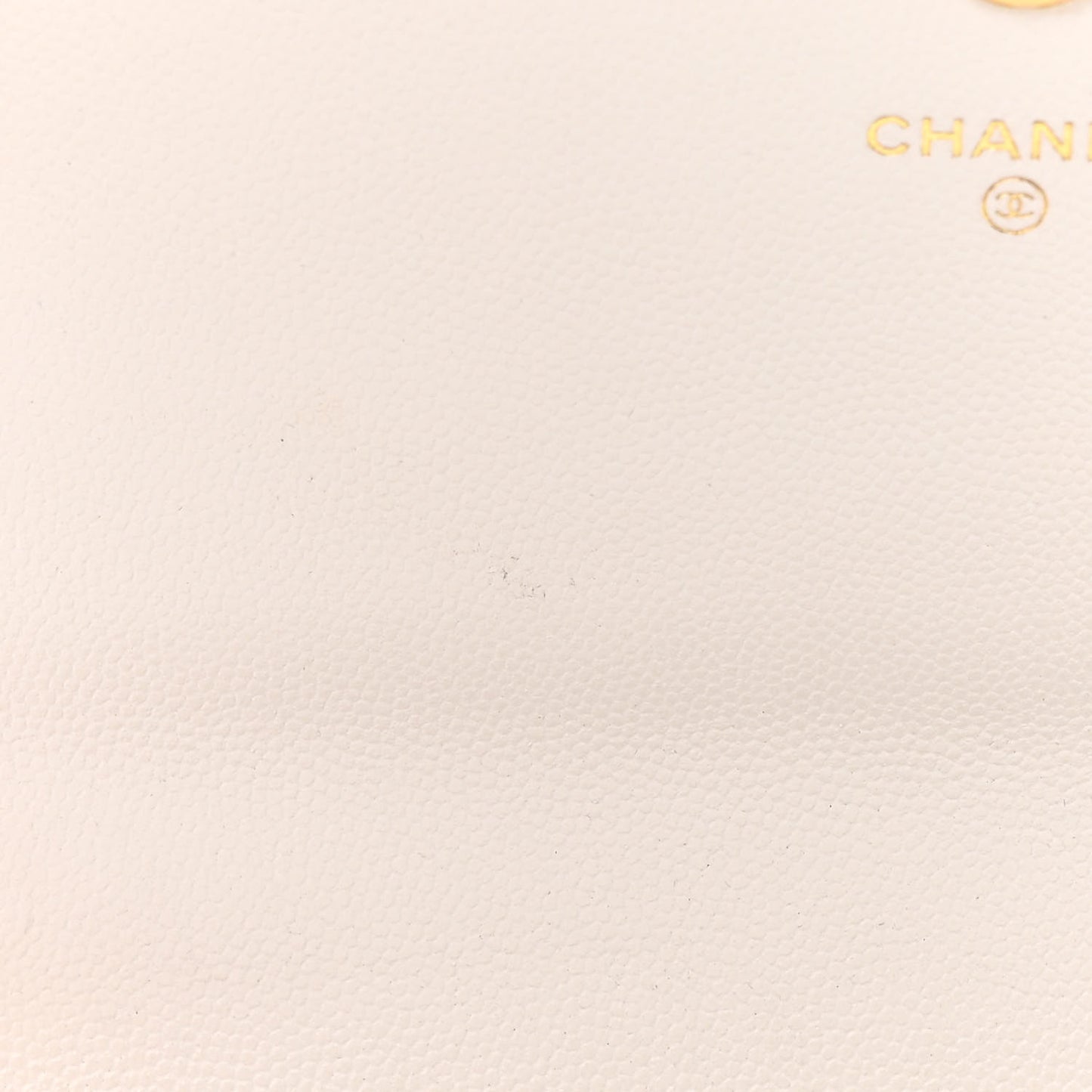 Caviar Quilted Pocket Twins Clutch With Chain White