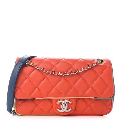 Chanel Lambskin Plexiglass Quilted Small Cuba Color Flap Red Multicolor 1 of 10