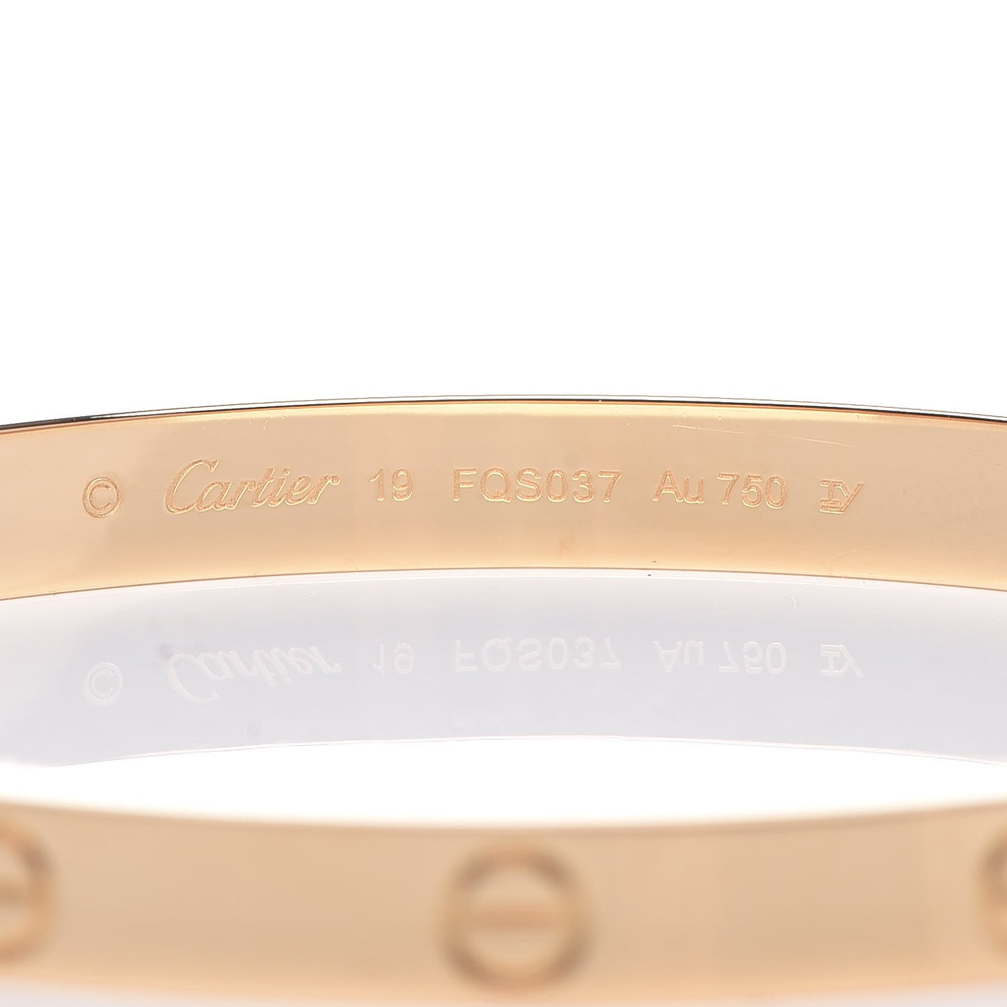 18K Yellow Gold LOVE Bracelet 19