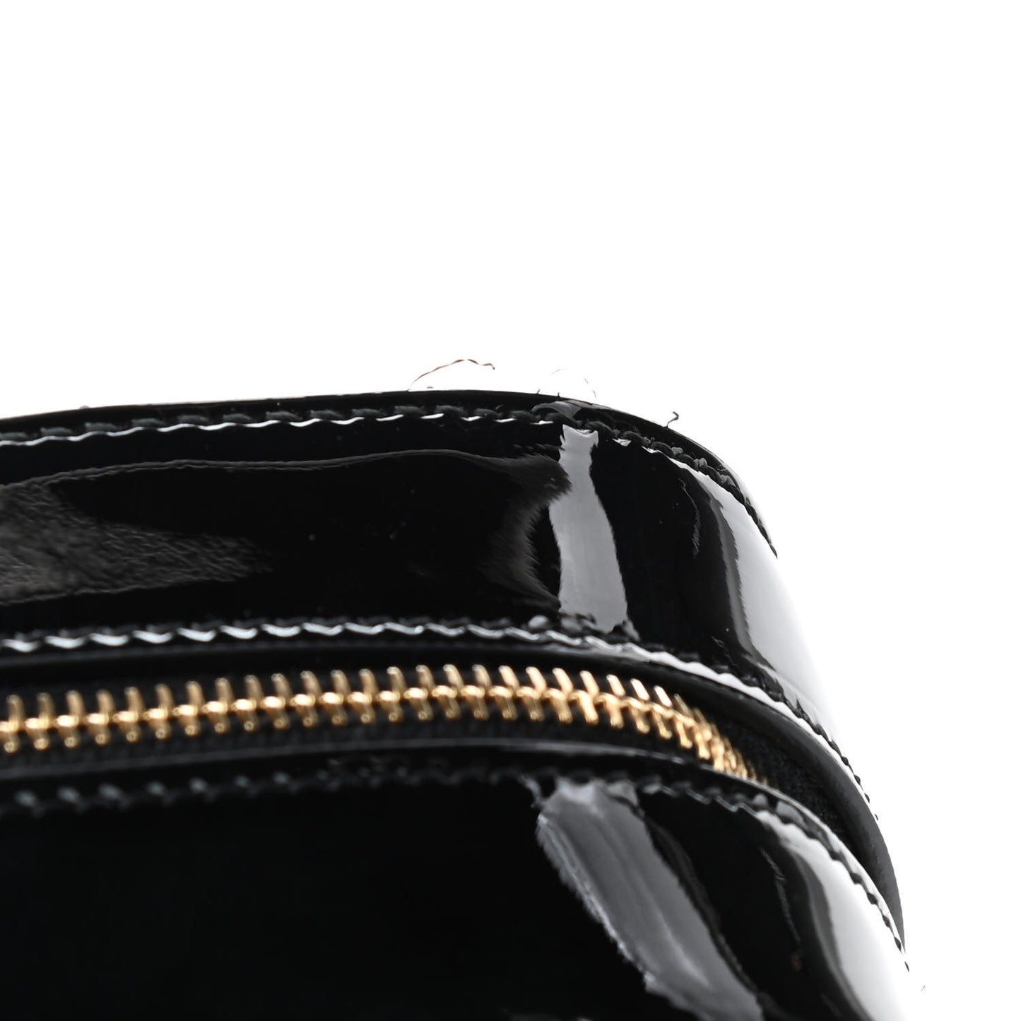 Patent Matelasse Monogram Vicky Camera Bag Black