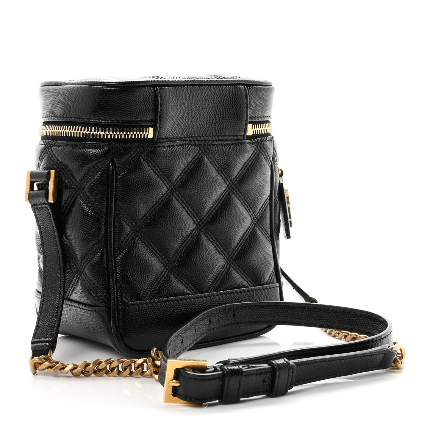 Grain de Poudre Quilted 80's Vanity Bag Black