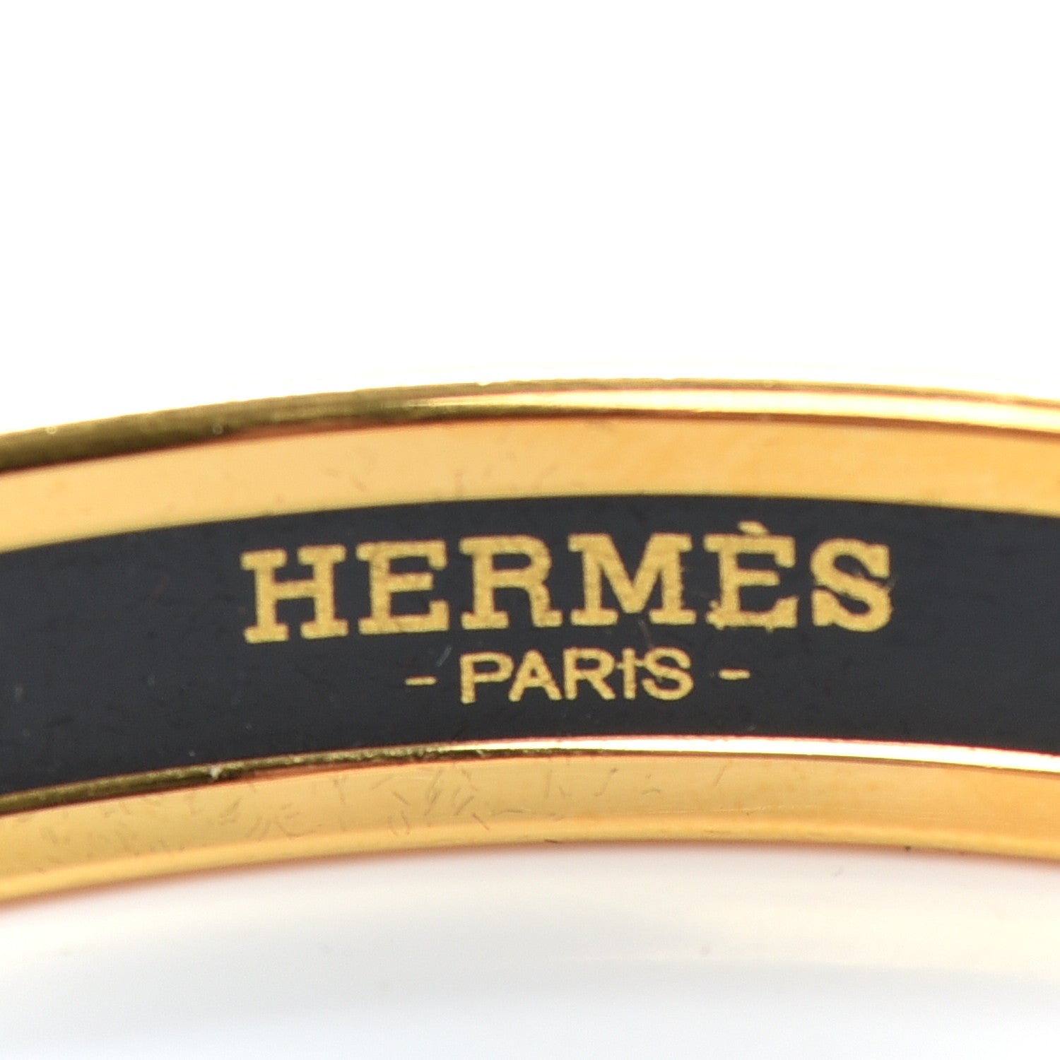Hermes Enamel Printed Narrow Caleche Bracelet 65 Orange 4 of 5