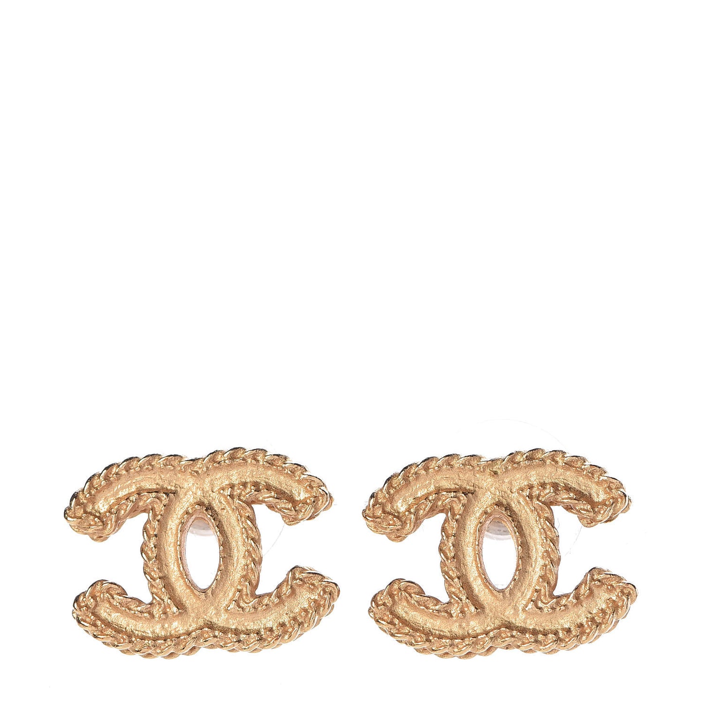 CC Chain Earrings Matte Gold