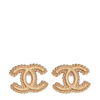 Chanel CC Chain Earrings Matte Gold 1 of 4