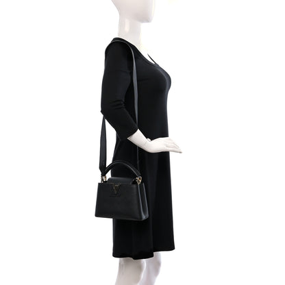 Louis Vuitton Taurillon Mini Capucines Black 2 of 9