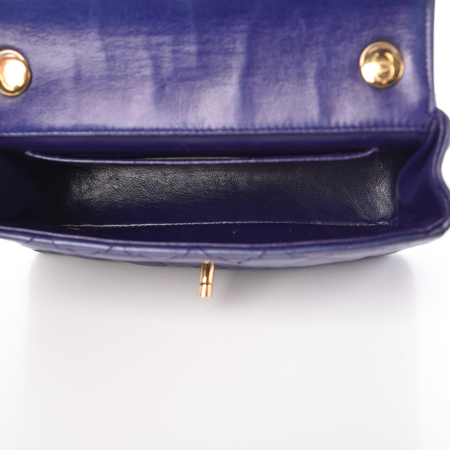Chanel Lambskin Quilted Small Single Flap Navy 5 of 13