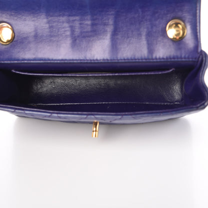 Chanel Lambskin Quilted Small Single Flap Navy 5 of 13