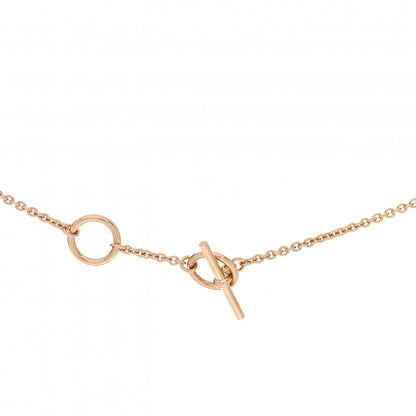 Hermes 18K Rose Gold Diamond TPM Vertige Coeur Necklace SH 4 of 5