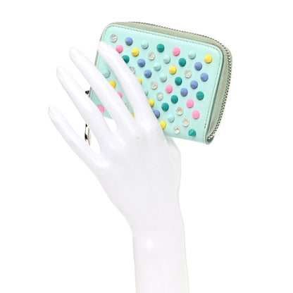 Christian Louboutin Calfskin Spiked Panettone Coin Purse Source Multicolor 2 of 12