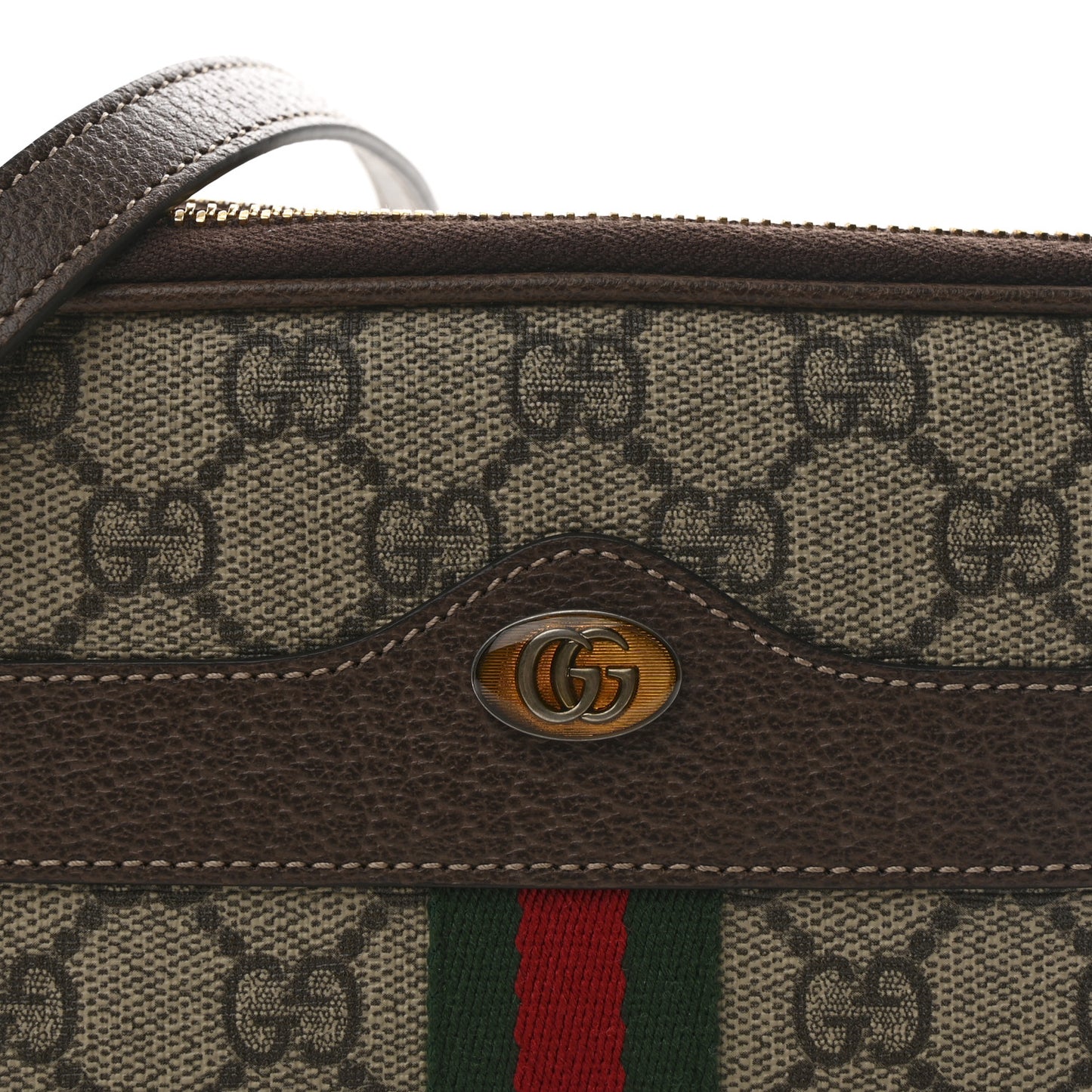GG Supreme Monogram Web Mini Ophidia GG Bag Brown