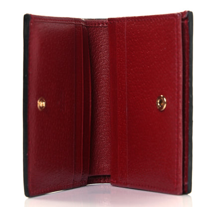 Gucci GG Supreme Monogram Tian Card Case Beige Multicolor Red 5 of 8