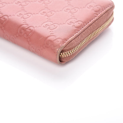 Gucci Guccissima Zip Around Heart Wallet Soft Pink 9 of 10