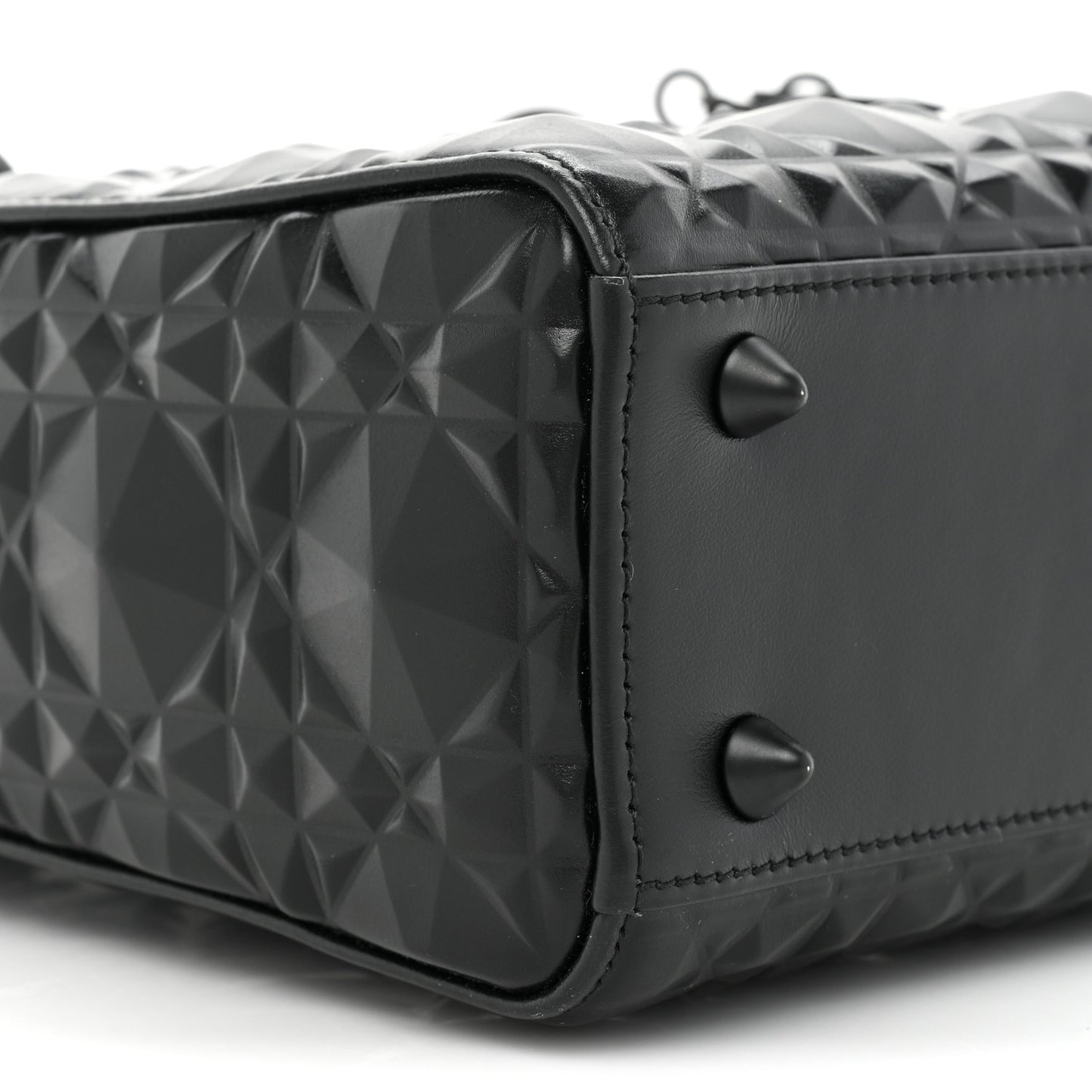 Calfskin Cannage Diamond Small My ABCDior Lady Dior Black