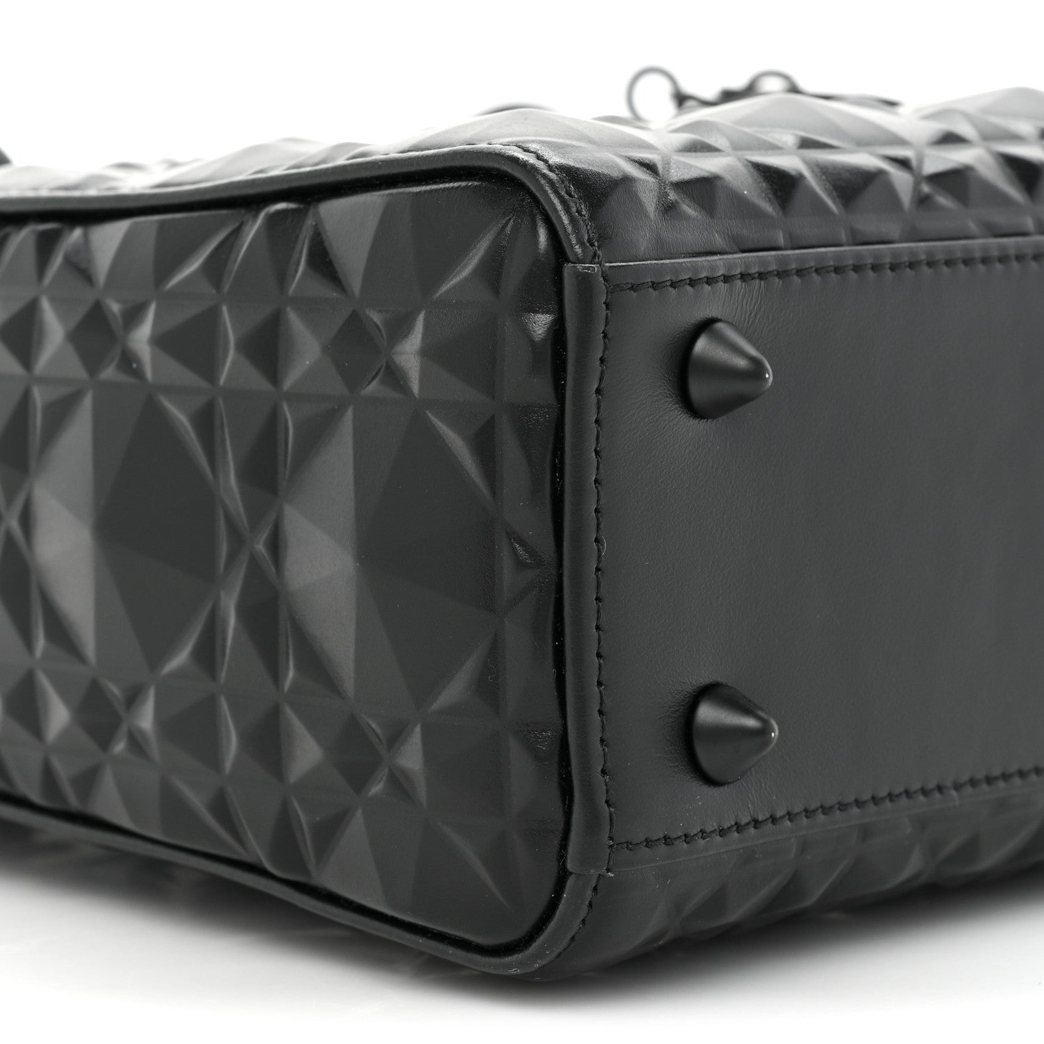 Christian Dior Calfskin Cannage Diamond Small My ABCDior Lady Dior Black 9 of 11