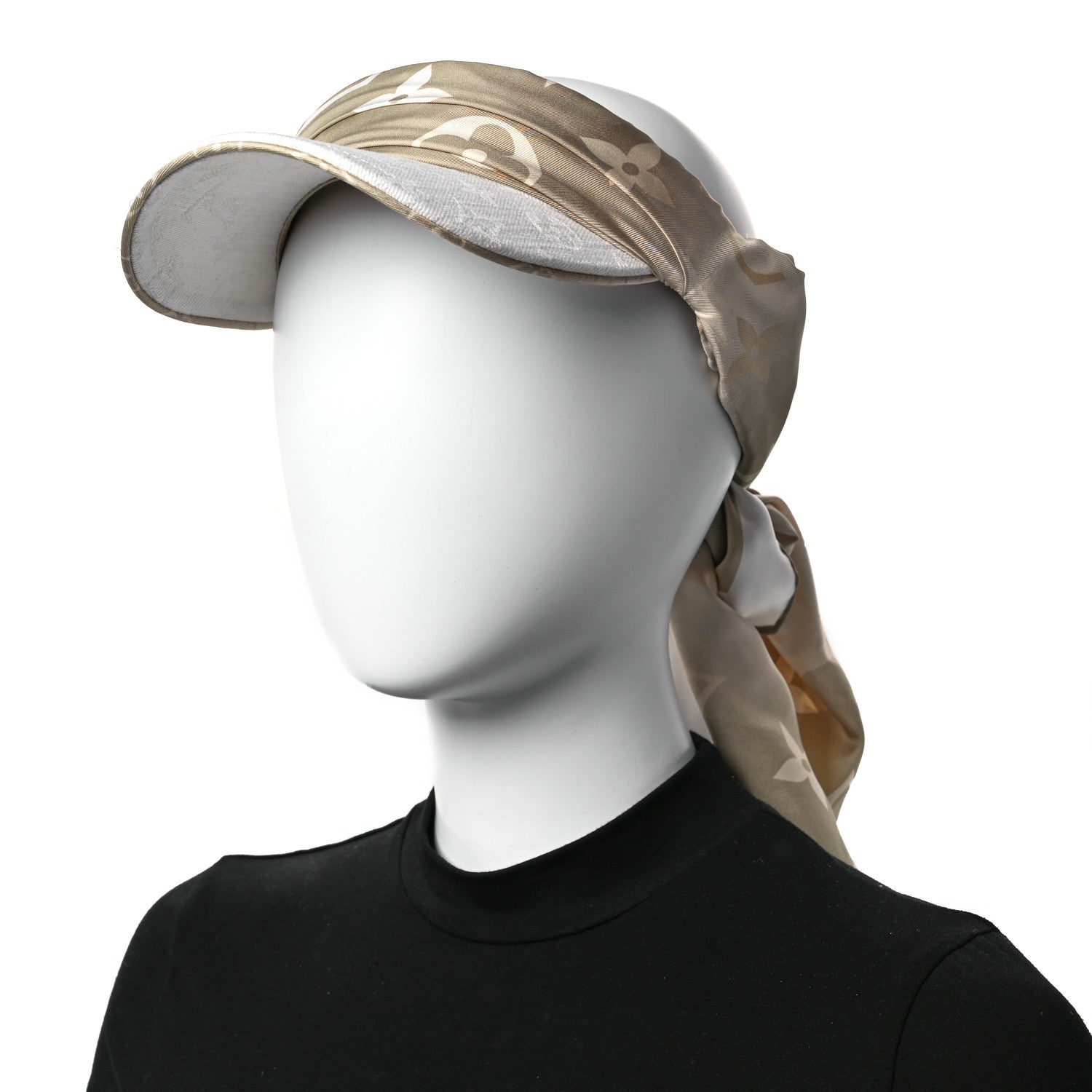 Louis Vuitton Cotton Sun And Silk Visor White Beige 2 of 9