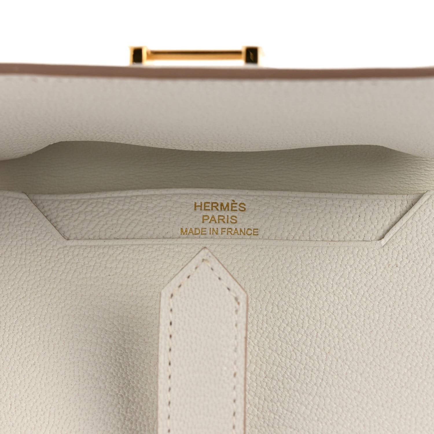 Hermes Chevre Mysore Bearn Card Holder Wallet Gris Perle 6 of 7