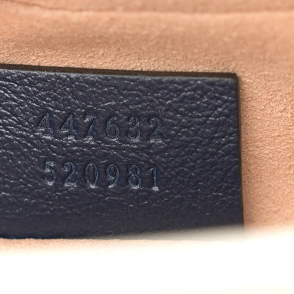 Gucci Vintage Effect Calfskin Matelasse Diagonal Small Torchon GG Marmont Chain Shoulder Bag Mystic White Blue Agata 7 of 10
