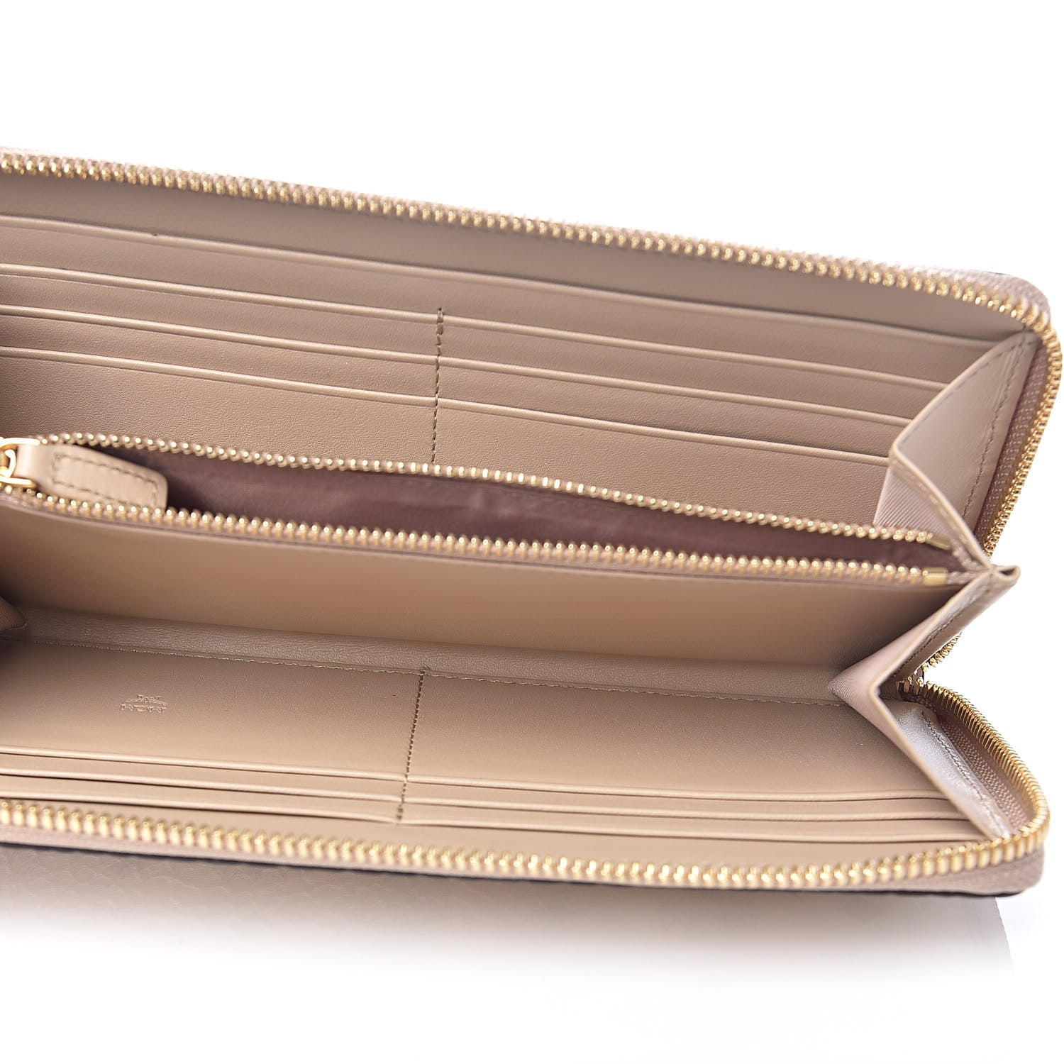 MCM Visetos Large Zip Around Large Wallet Beige 5 of 6