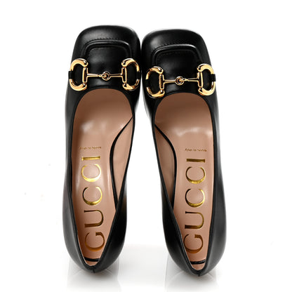 Gucci Malaga Kid Horsebit 75mm Pumps 37 Black 2 of 10