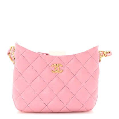 Chanel Lambskin Quilted CC Links Hobo Light Pink 1 of 10