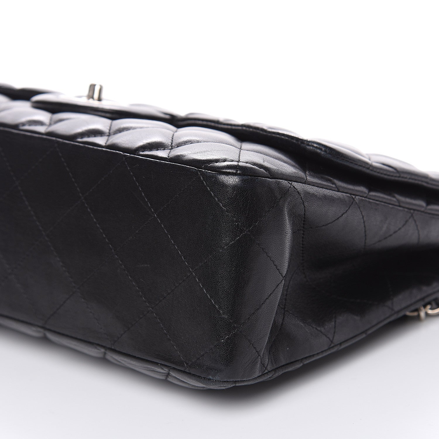 Chanel Lambskin Quilted Jumbo Single Flap Black 9 of 17