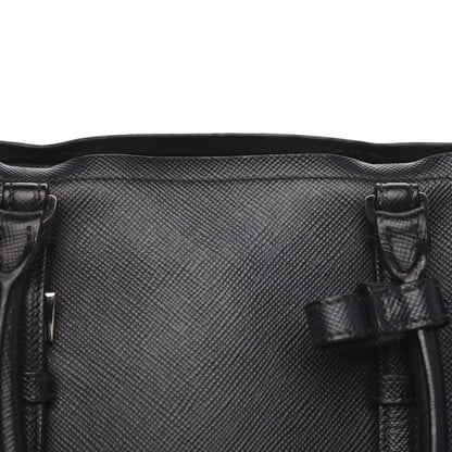 Prada Saffiano Cuir Medium Double Handle Tote Black 12 of 16