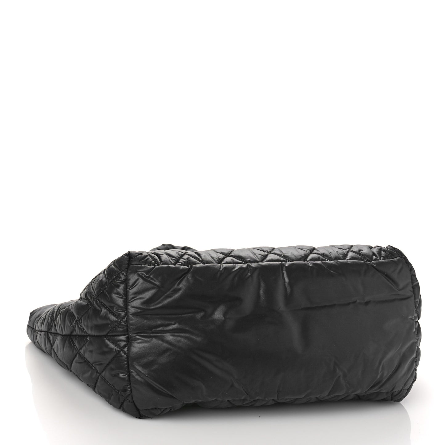 Nylon Quilted Small Coco Cocoon Tote Black