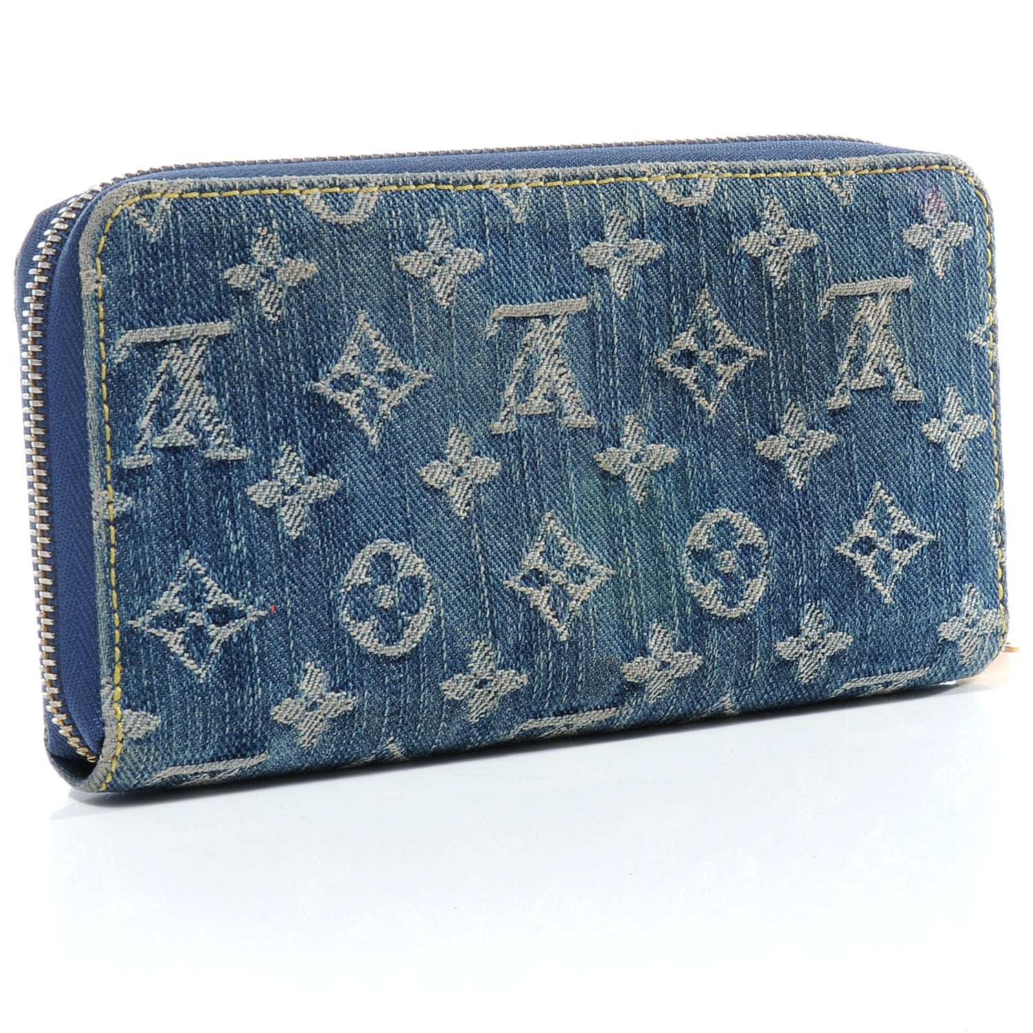 Louis Vuitton Denim Zippy Wallet Blue 3 of 8