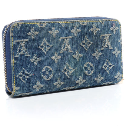 Louis Vuitton Denim Zippy Wallet Blue 3 of 8