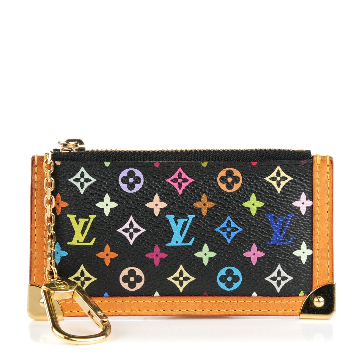 Monogram Multicolor Key Pouch Black