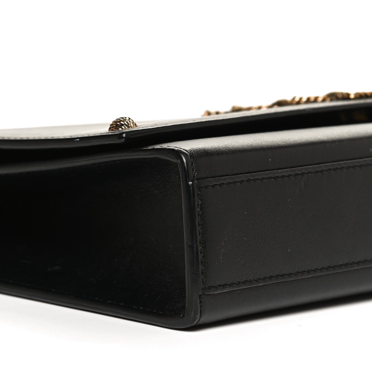 Saint Laurent Smooth Calfskin Medium Braided Monogram Kate Satchel Black 9 of 10