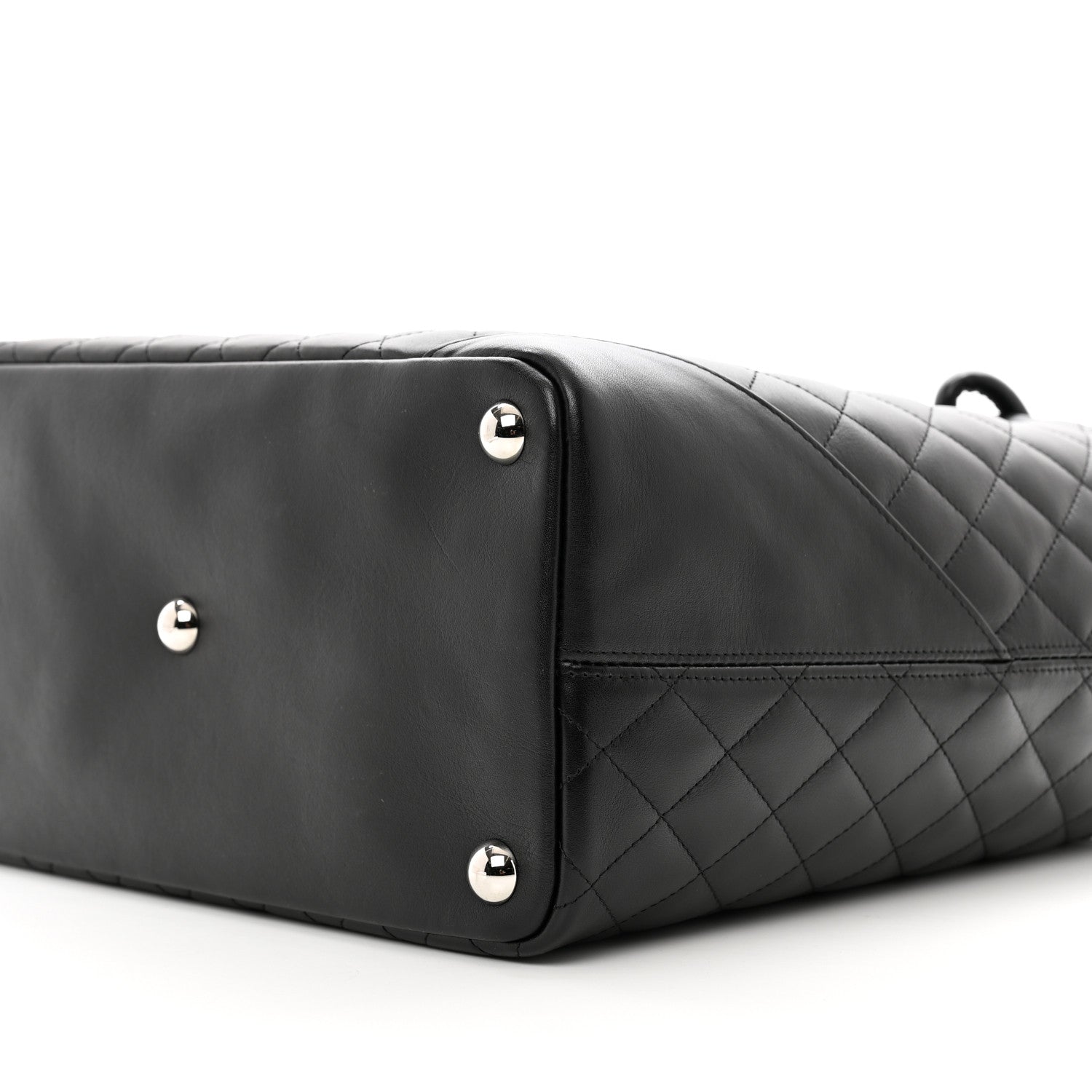Chanel Calfskin Quilted Large Cambon Tote Black White 10 of 10