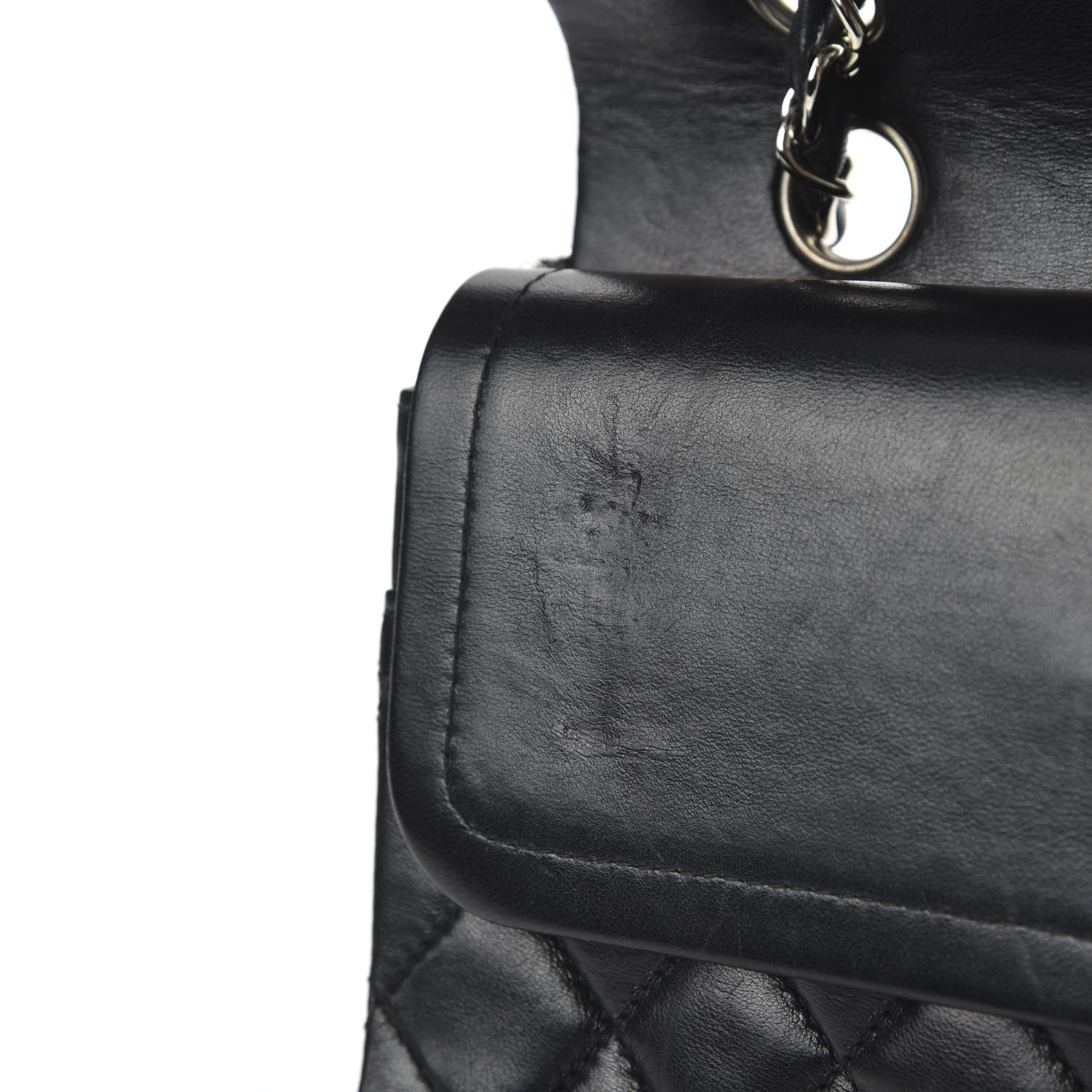 Chanel Lambskin Quilted Medium Double Flap Black 10 of 11