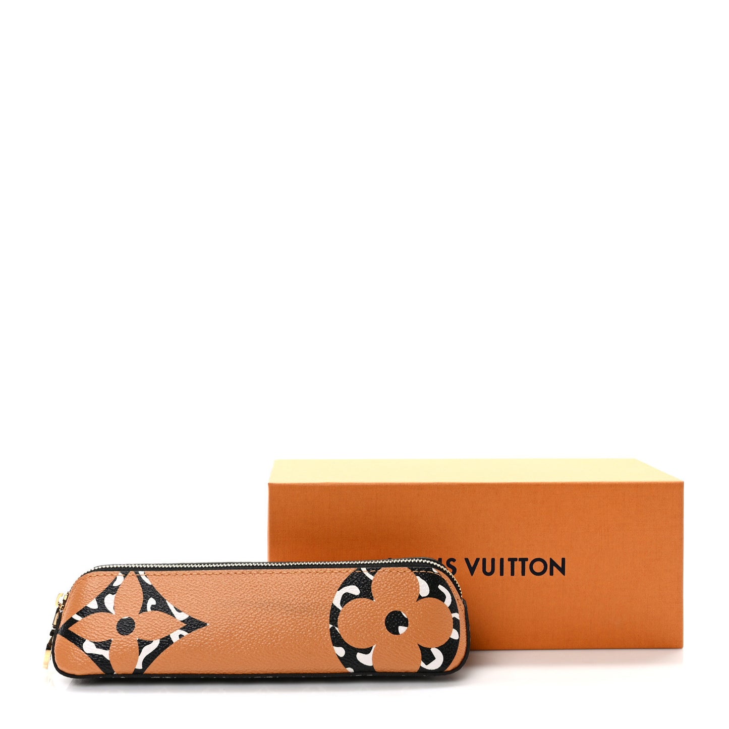 Monogram Giant Jungle Elizabeth Pencil Pouch Caramel