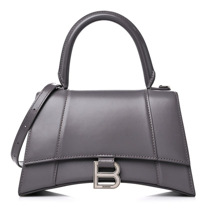 Balenciaga Shiny Box Calfskin Small Hourglass Top Handle Bag Dark Grey 1 of 11