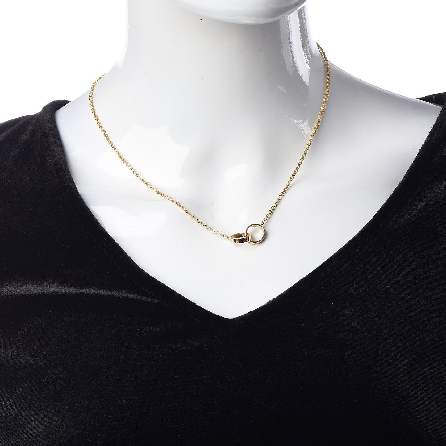 18K Yellow Gold Interlocking LOVE Necklace