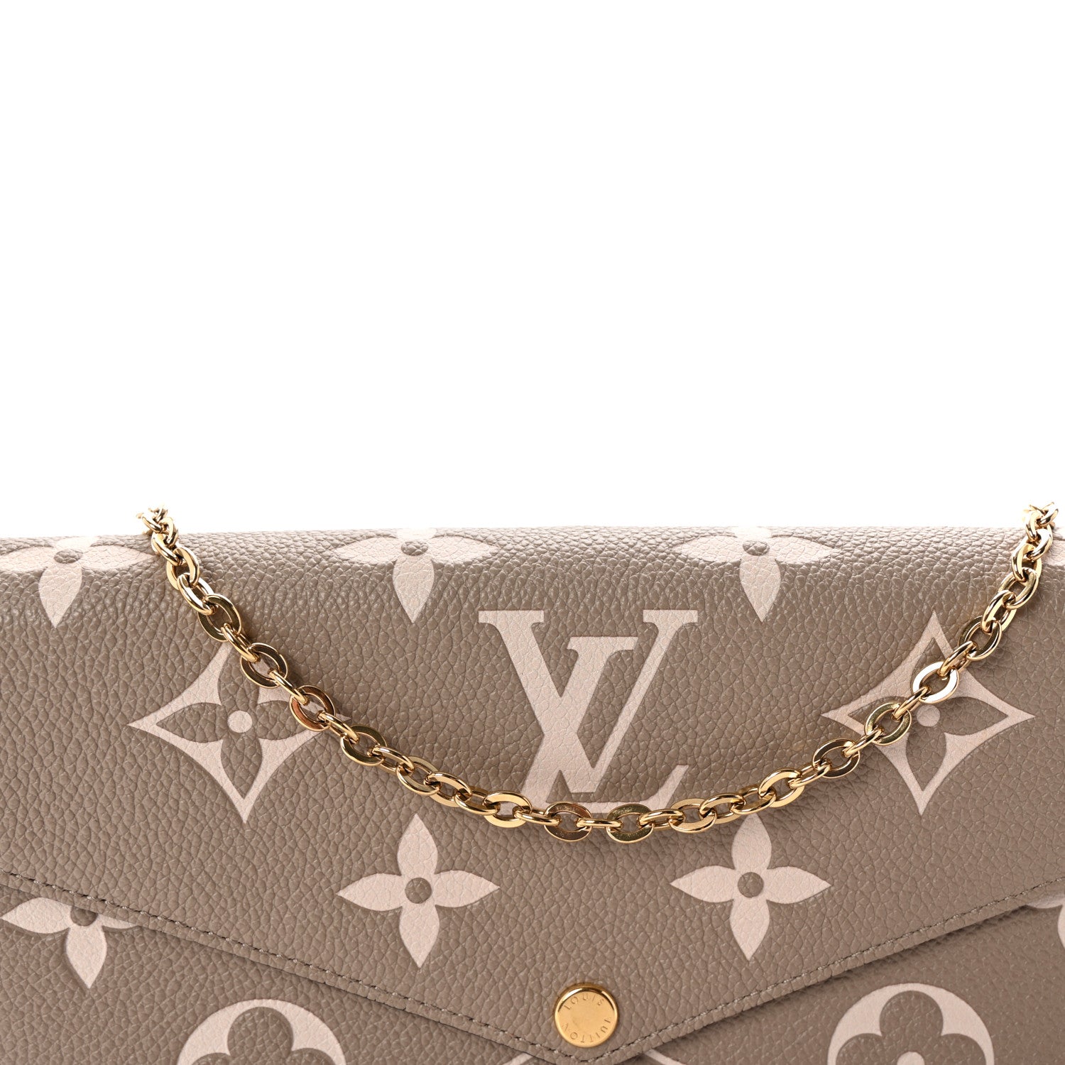 Louis Vuitton Empreinte Monogram Giant Felicie Pochette Tourterelle Creme 8 of 11
