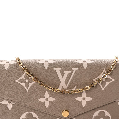 Louis Vuitton Empreinte Monogram Giant Felicie Pochette Tourterelle Creme 8 of 11