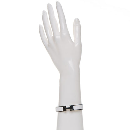 Hermes Enamel Narrow Clic Clac H Bracelet PM White 2 of 5