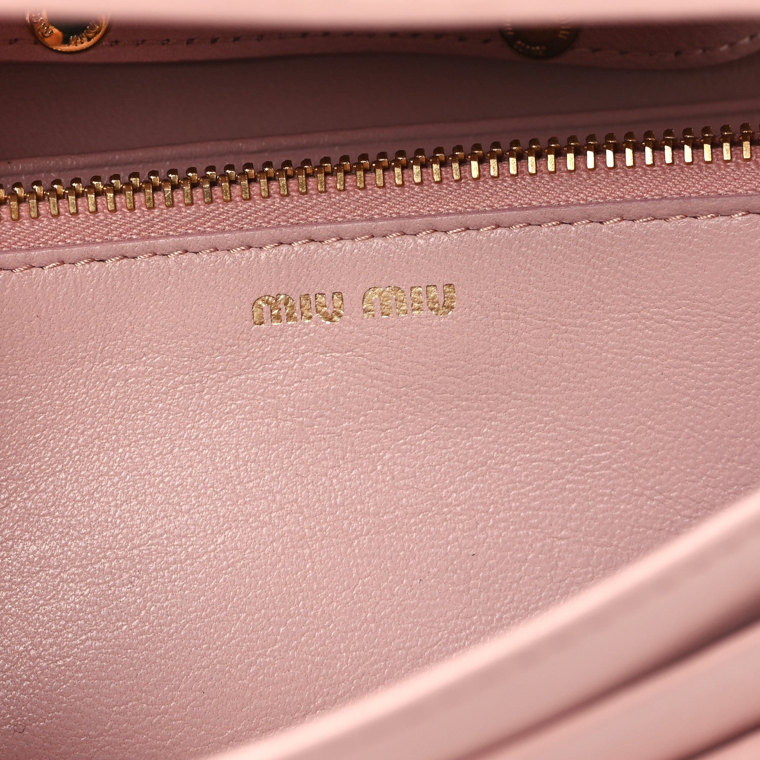 Miu Miu Nappa Matelasse Wallet On Chain Orchidea 6 of 11