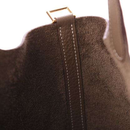 Hermes Taurillon Clemence Picotin Lock 22 MM Etoupe 10 of 11