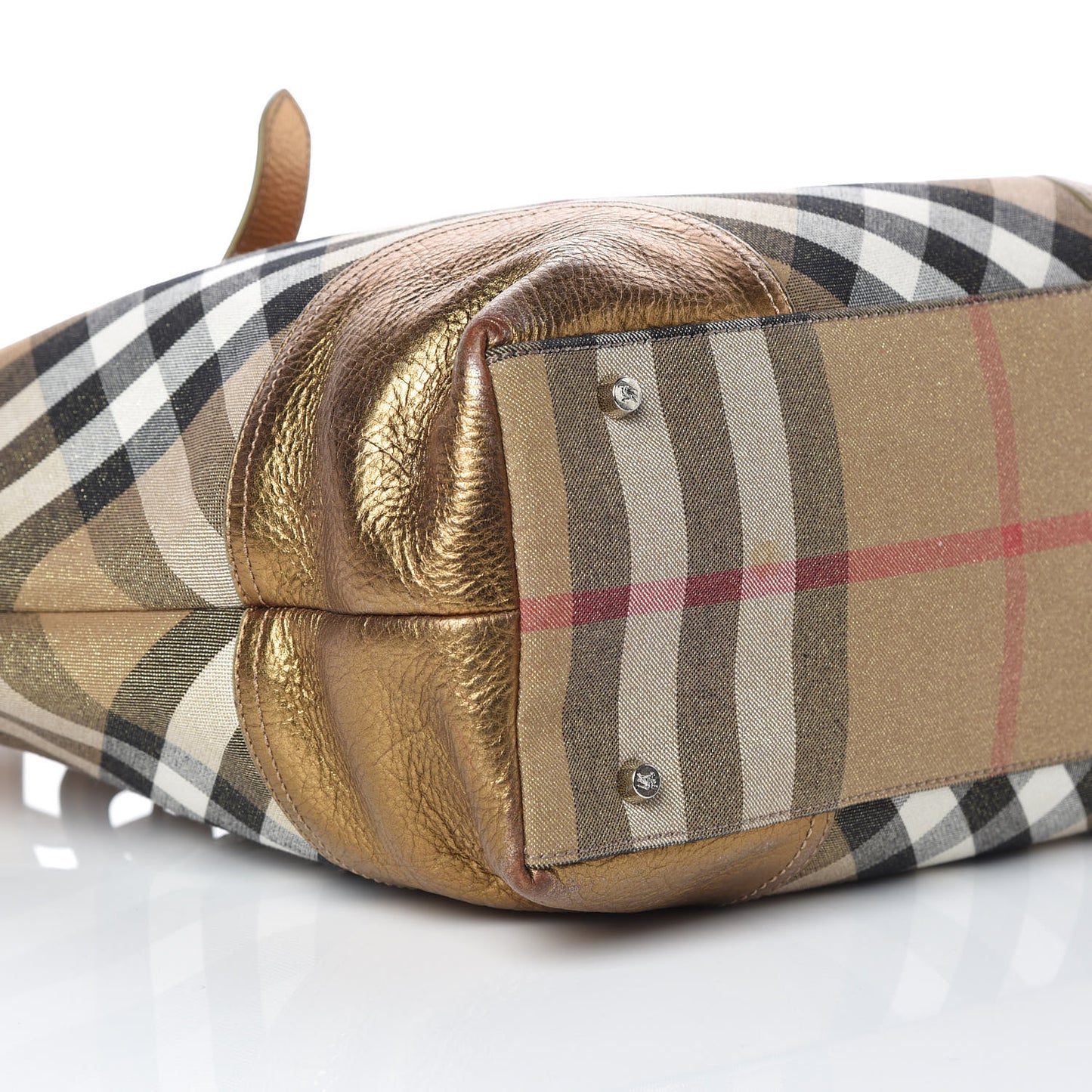 Shimmer Check Byron Tote Gold
