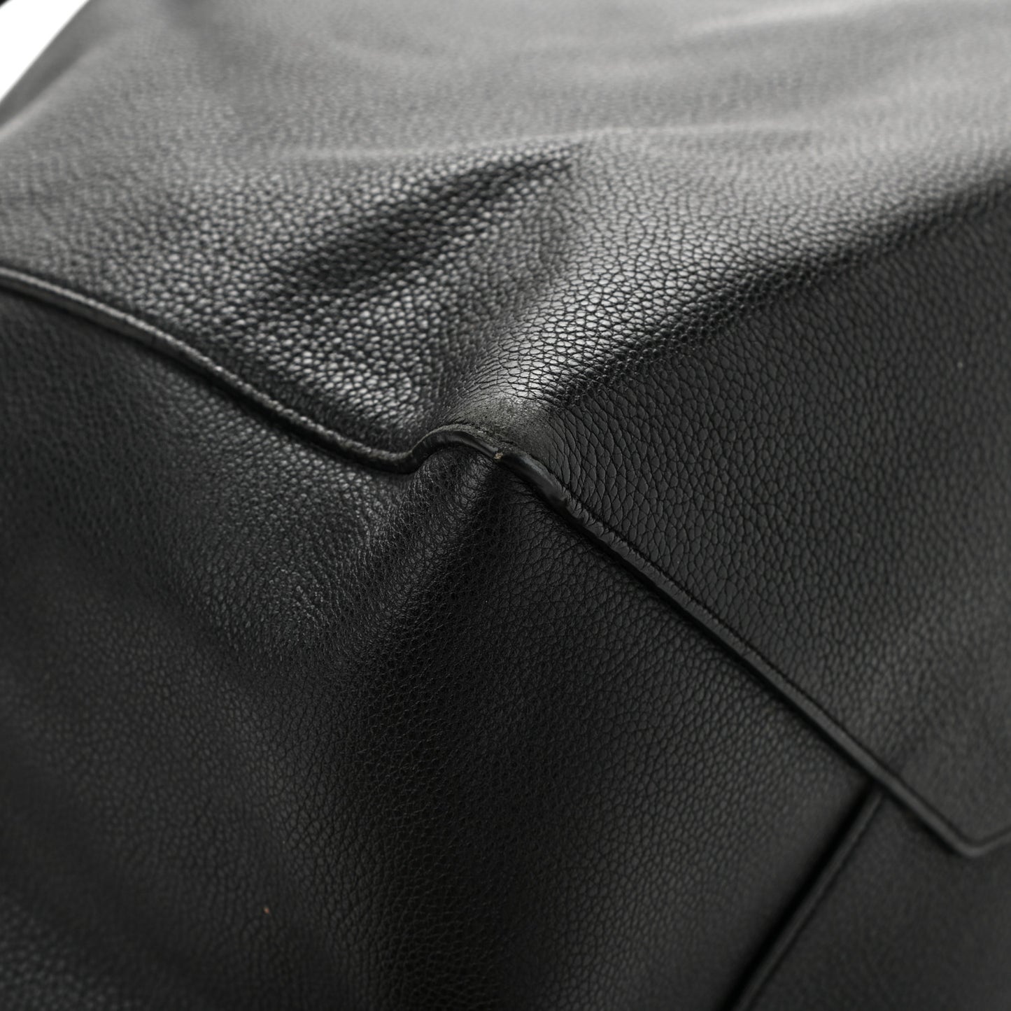 Soft Grained Calfskin Small Belt Cabas Phantom Black