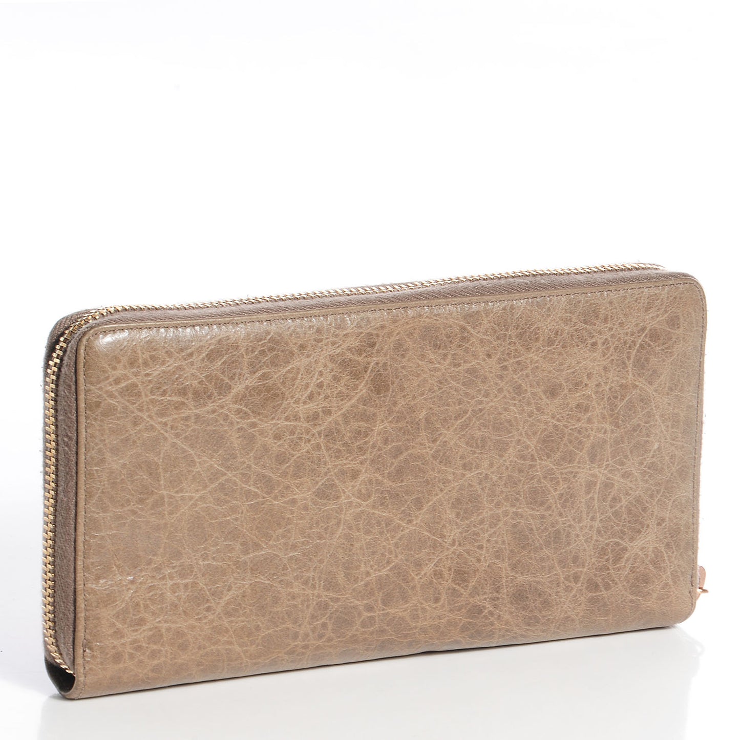 Agneau Giant 12 Rose Gold Hardware Continental Zip Around Wallet Gris Poivre