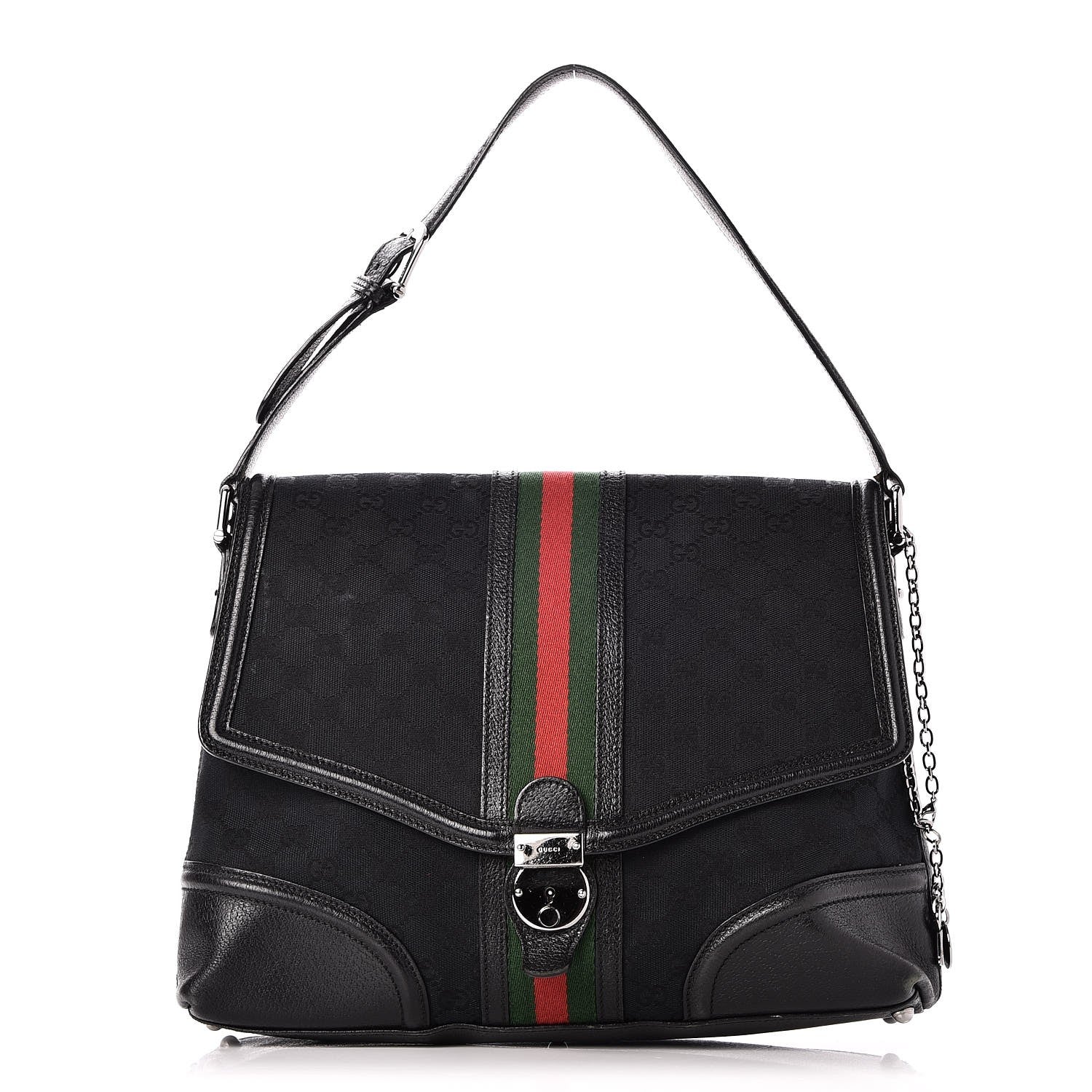 Gucci Monogram Large Treasure Flap Black 1 of 13