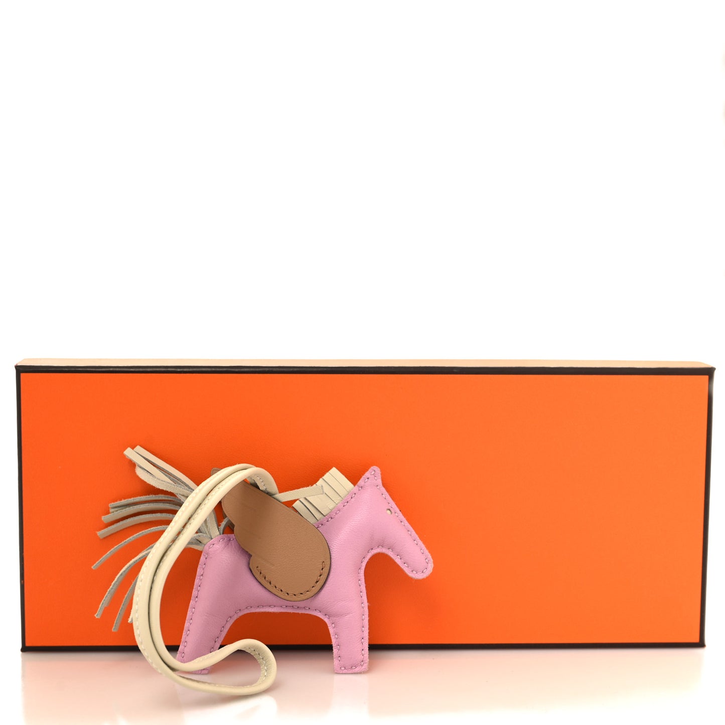 Milo Lambskin Grigri Rodeo Pegase Horse Bag Charm PM Mauve Sylvestre Craie Chai