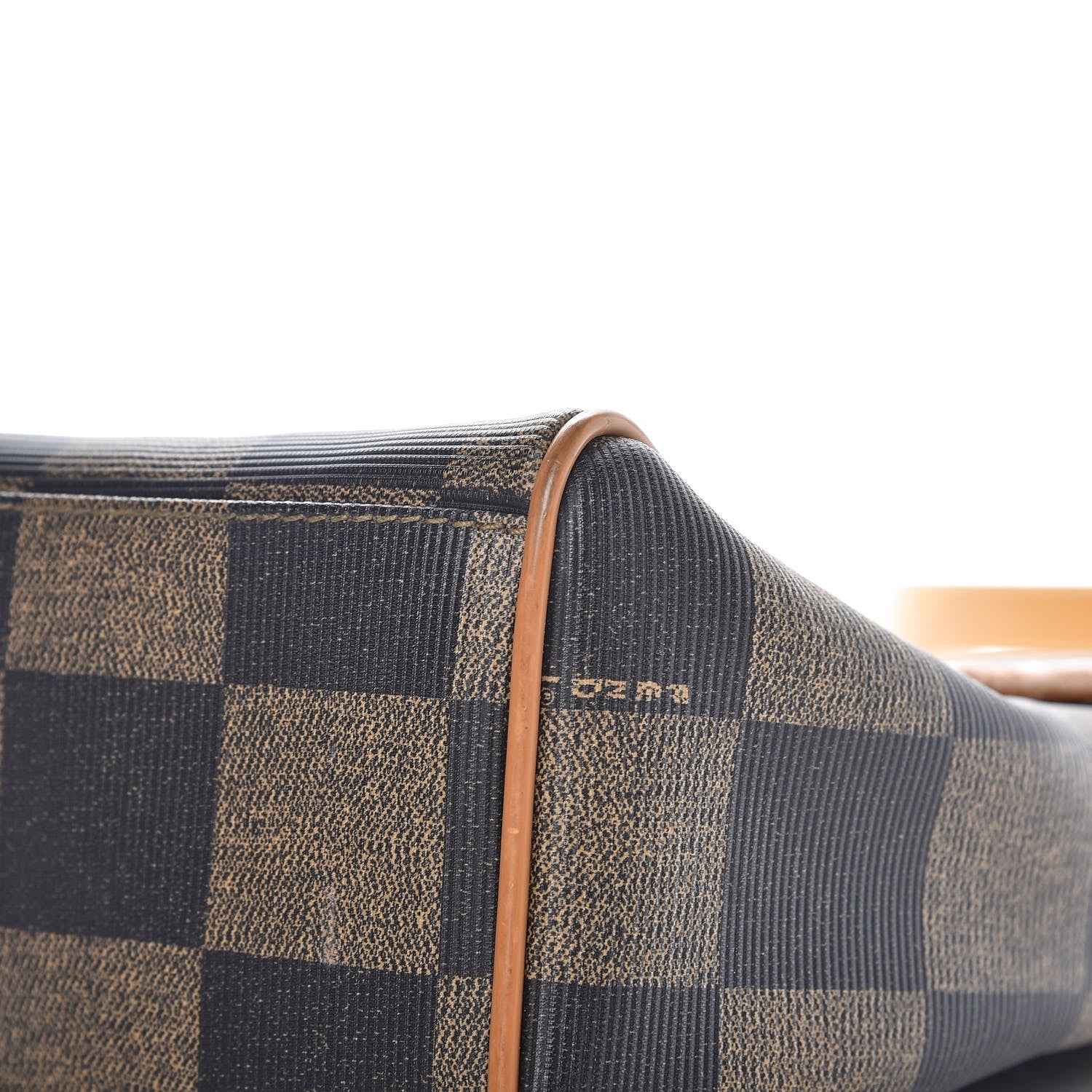 Fendi Coated Canvas Checkered Crossbody Bag Tobacco Tan 9 of 14