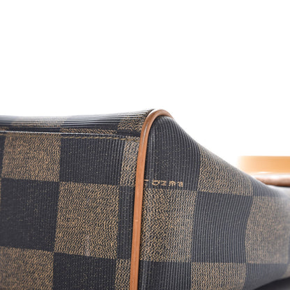 Fendi Coated Canvas Checkered Crossbody Bag Tobacco Tan 9 of 14